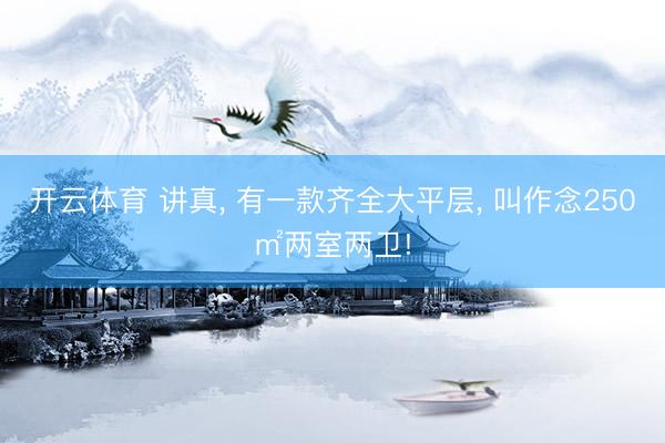 开云体育 讲真， 有一款齐全大平层， 叫作念250㎡两室两卫!